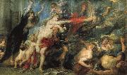 RUBENS, Pieter Pauwel The Consequences of War oil painting reproduction